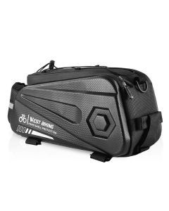 8.6L Hard Shell Waterproof Bicycle Trunk Bag Black