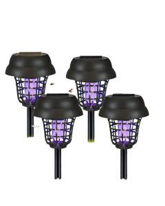 Solar Mosquito Killer Lights Outdoor UV Insect Repellent (4-Pack)