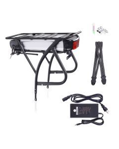 Battery kit for E-Bike Conversion, R2-4813H, 2A charger 48V 13Ah 624Wh [Silver/Black]