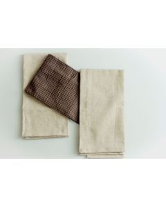 100% Cotton Linen Tea Towels - Beige Love
