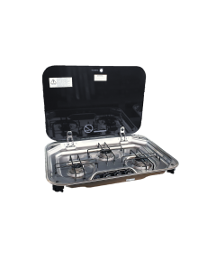 Dometic/Smev 3 Burner LPG Cooktop with Glass Lid