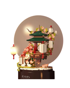 Flower Music Box Mini Building Blocks