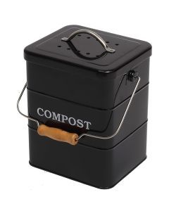 Metal Compost Bin Indoor Kitchen Countertop