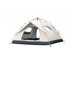3–4 Person Outdoor Quick-Opening Camping Tent Fully Automatic Ivory