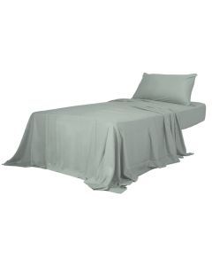 Dreamz Fitted Sheet Set Pillowcase Bamboo Single Grey Summer 3Pcs