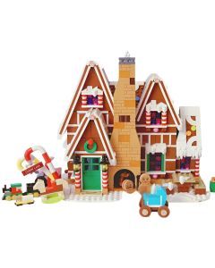 Santa Claus Gingerbread House Building Blocks