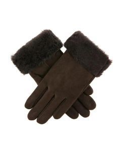 Dents Womens Louisa Sheepskin Gloves - Suede Brown