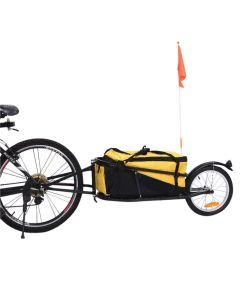 ProSeries Yellow Single Wheel 30kg Capacity Cargo Storage Bicycle Trailer