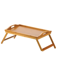 Bamboo Folding Lap Serving Tray - Wooden Breakfast in Bed Table