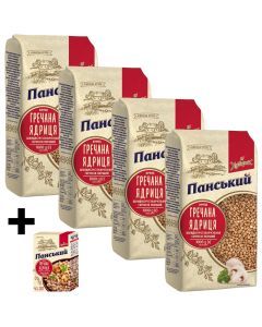 4.4kg Ukrainian Roasted Buckwheat Groats Kasha GMO-Free Grechka 4 x 1kg Packs + Sachet Box