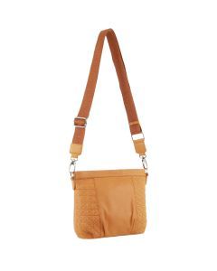 Pierre Cardin Leather Crossbody Bag - Apricot (w/ Shoulder Strap)