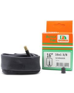 Duro 16" x 1 - 3/8 Bicycle Tyre Tube for 16 Inch Kid's Bike Schrader Valve