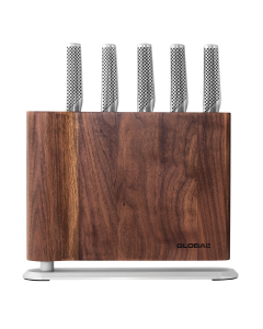 Global UKU 6-Piece Knife Block Set (Walnut) - Japanese Knives