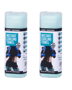 2x Instant Cooling Towel - UPF 50+ Ice Cold Sports Absorbing Sweat Towel (Chemical Free)