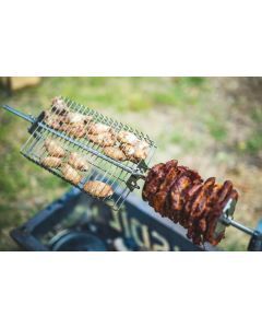 Auspit Spit Rotisserie Stainless Steel Adjustable Basket