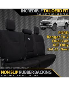 Ford Ranger T6.2 XLT Neoprene Rear Row Seat Covers