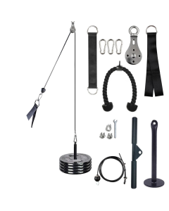 Fitness Pulley Cable Machine System Black