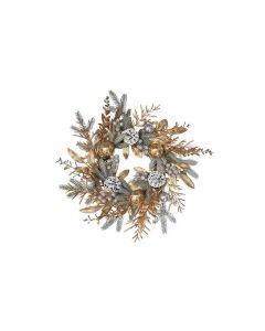 Christmas Pinecone Wreath with Greenery Garland