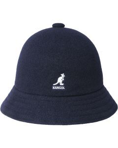 Kangol Wool Casual Unisex Bucket Hat - Dark Blue (Winter Warm Fashion Cap)