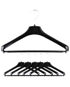 6x 400mm Heavy Duty Suit Hangers - Commercial Jacket/Pants Holder (R50S)