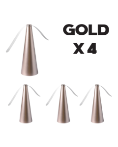 4x FLY FAN REPELLER GOLD