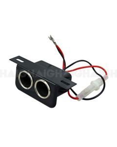 12V Underdash Double Cigarette Plug