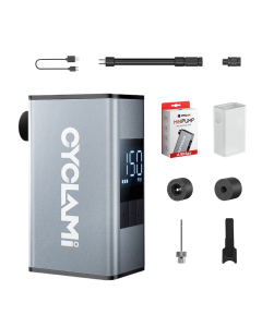 150 PSI Electric Bike Pump Aluminum Tire Inflator Silver