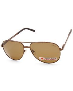 North Beach Fugu Brown Metal/Brown Polarised Unisex Sunglasses