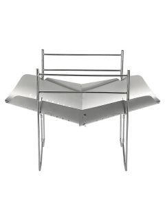 Portable Stainless Steel Folding BBQ Grill Stove Silver