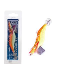Jarvis Walker Size 3.0 Lumo Orange Razorback Squid Jig Lure