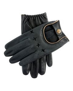 The Suited Racer x Dents Touchscreen Leather Driving Gloves Limited Ed - Black/Gold