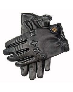 The Suited Racer x Dents Mens Cashmere Lined Leather Driving Gloves - Black