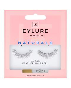 Eylure Naturals False Eyelashes Featherlight Feel with Glue Reusable in No.035