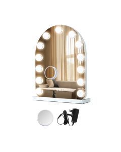 Yezi Hollywood Mirror Arch-shaped Vanity Makeup Mirror with Lights Tabletop