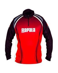 Small Rapala Red/Black Long Sleeve Tournament Shirt - UPF 30+ Fishing Jersey