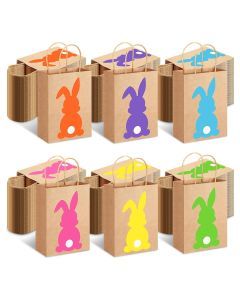 Easter Bunny Kraft Paper Gift Bags (24-Pack)