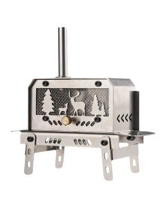 Mini Folding Charcoal Stove Fire Heater And Incense Burner Silver