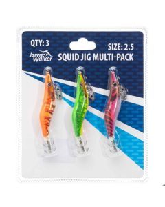 3 Pack of Assorted Size 2.5 Jarvis Walker Squid Jig Lures