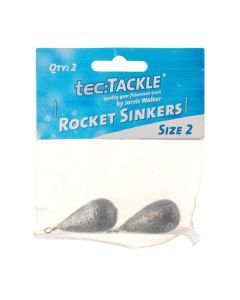2 Pack of Jarvis Walker Size 2 Rocket Sinkers - Bomb and Swivels Sinkers
