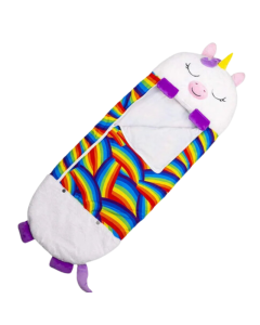 Kids Cartoon Plush Sleeping Bag Pillow Set (White)