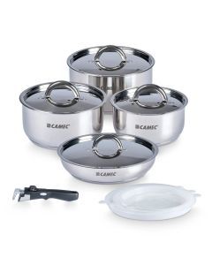 Camec Spacesaver Pots & Pan - Stainless Steel Cookware Set