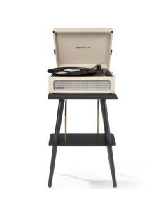 Crosley Voyager Bluetooth Portable Turntable + Stand Bundle - Dune
