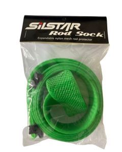 Silstar Fishing Rod Sock For Spin Rods Up To 7'6 - Expandable Mesh Rod Protector