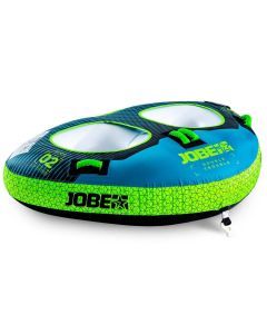 Jobe Double Trouble 2-Person Inflatable Towable Ski Tube (Lime Green/Aqua Blue)