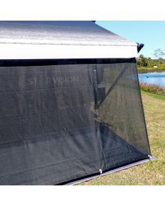 Aussie Traveller Sunblocker Long Side Wall - Black - 4.88m (17')