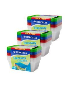 Hercules Takeaway Food Containers 12pk x 750ml x3