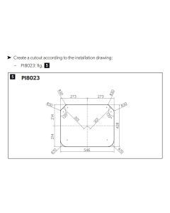 Dometic PI8023 Three burner gas stove with safety glass lid