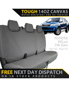 Toyota HiLux 7th Gen Retro Canvas Rear Row Seat Covers (In Stock)