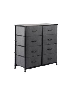 Levede Chest of Drawers Storage Cabinet Tower Dresser Tallboy 8 Drawer Grey