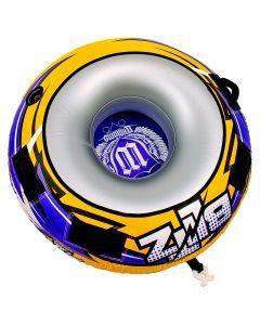 Blitz 54" 1-Person Round Inflatable Towable Water Ski Tube Yellow/Grey